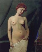 Felix Vallotton Female nude,Green Curtain oil